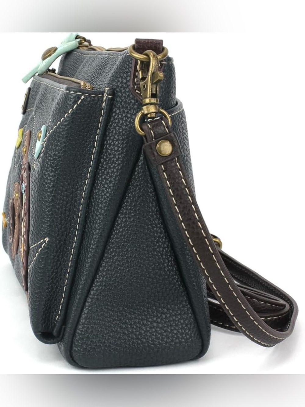 CHALA RFID Protected Vegan Leather Deluxe Crossbody Bag with Adjustable Straps - Picture 3 of 10
